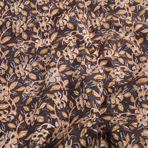 Brown - Pedana Kalamkari Block Printed Cotton Double Bed Cover (111 x 91 in) 20