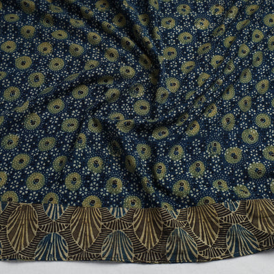 Blue - Ajrakh Block Printed Cotton Blouse Piece