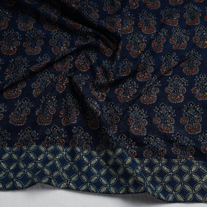 Blue - Ajrakh Block Printed Cotton Blouse Piece