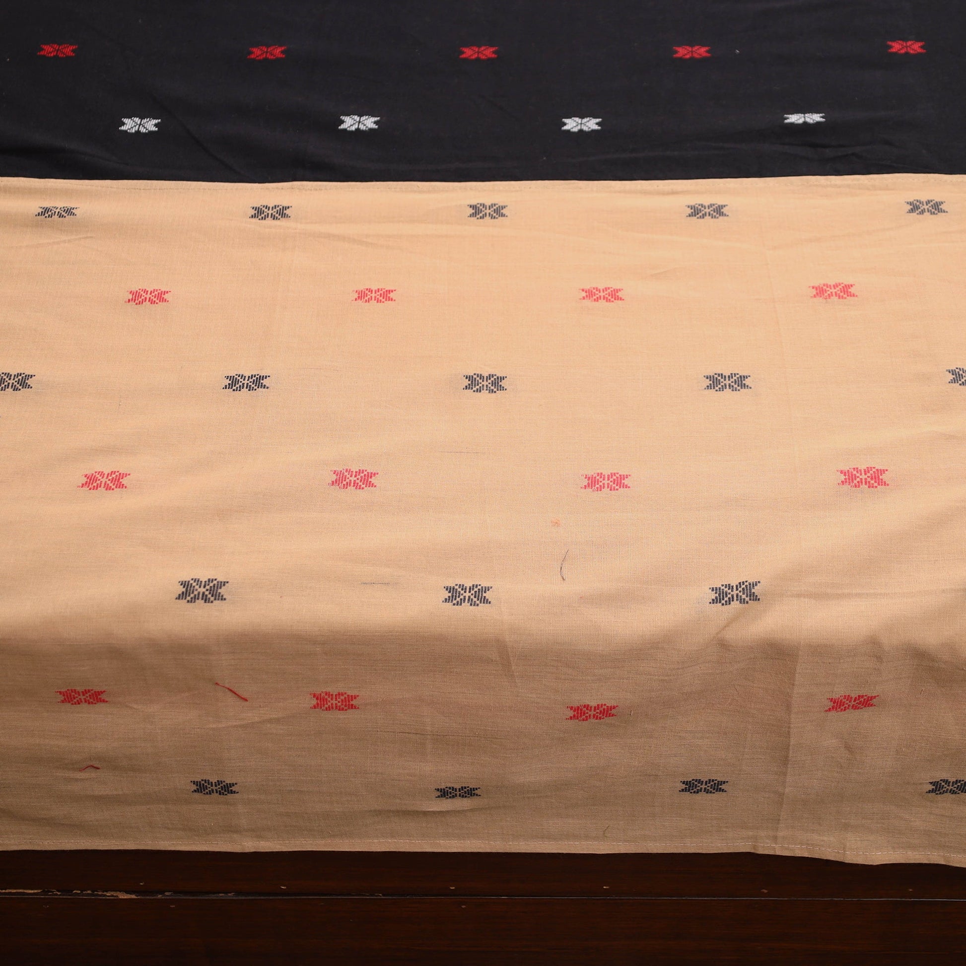 Beige - Jacquard Patchwork Cotton Double Bed Cover with Pillow Covers (108 x 83 in) 32
