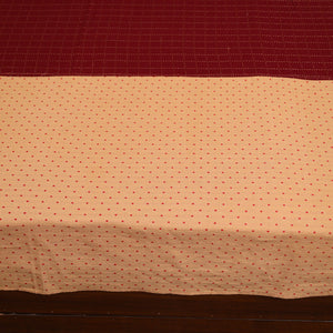 Beige - Jacquard Patchwork Cotton Double Bed Cover with Pillow Covers (108 x 83 in) 34
