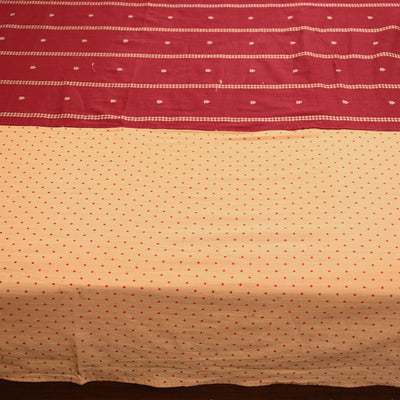 Beige - Jacquard Patchwork Cotton Double Bed Cover with Pillow Covers (108 x 83 in) 35