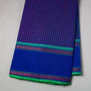 Blue - Cotton Kanchipuram Fabric with Thread Border 44