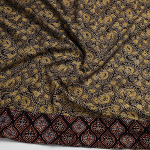 Brown - Ajrakh Block Printed Cotton Blouse Piece