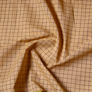 Brown - Cotton Kanchipuram Fabric with Thread Border 18
