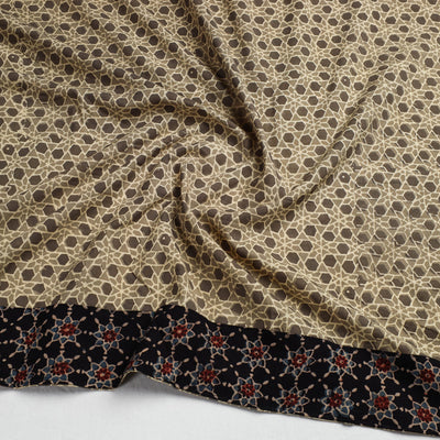 Beige - Ajrakh Block Printed Cotton Blouse Piece