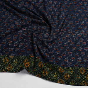 Blue - Ajrakh Block Printed Cotton Blouse Piece