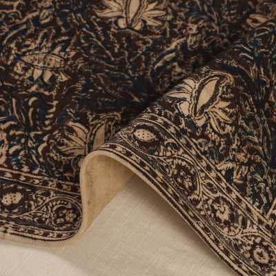 Brown - Original Pedana Kalamkari Block Printed Cotton Table Mat (18 x 13 in) 11