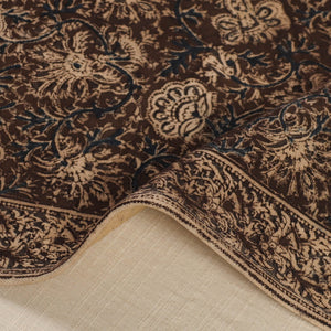 Brown - Original Pedana Kalamkari Block Printed Cotton Table Mat (18 x 13 in) 14