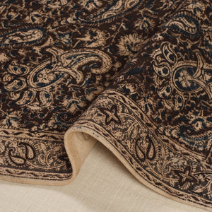 Brown - Original Pedana Kalamkari Block Printed Cotton Table Mat (18 x 13 in) 17