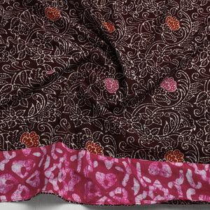 Brown - Sanganeri Block Printed Cotton Blouse Piece