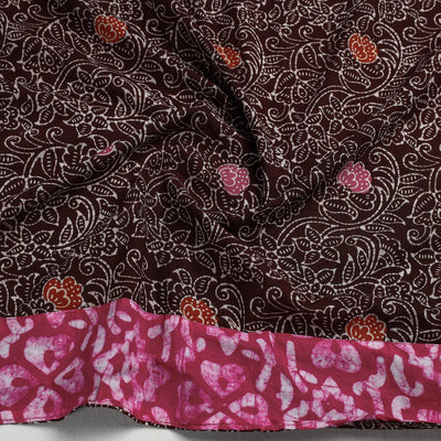 Brown - Sanganeri Block Printed Cotton Blouse Piece