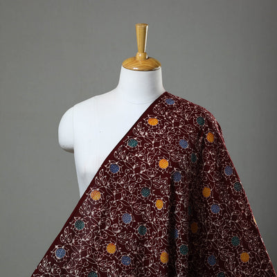 Brown - Indonesian Style Cotton Batik Print Fabric 13
