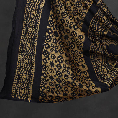 Brown - 3pc Cotton Kutch Batik Print Dress Material 07