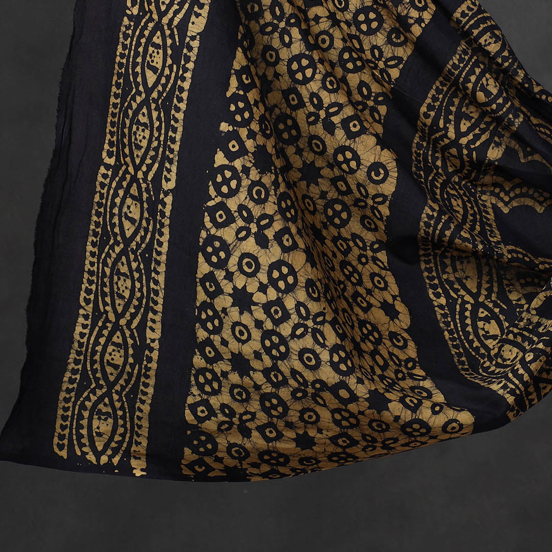 Brown - 3pc Cotton Kutch Batik Print Dress Material 07