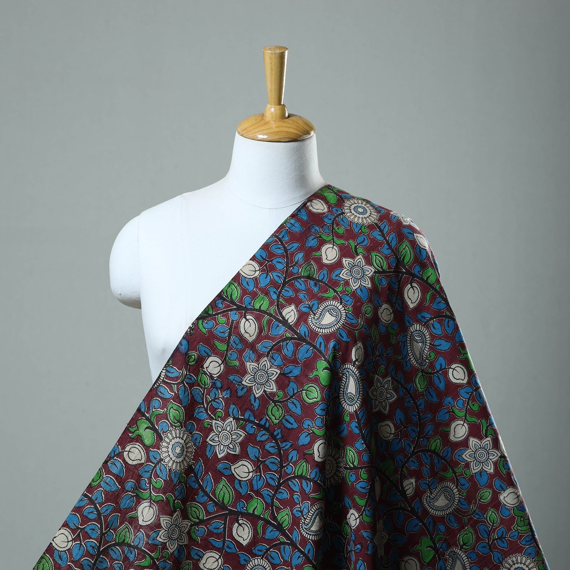 Brown - Cotton Kalamkari Print Fabric 27