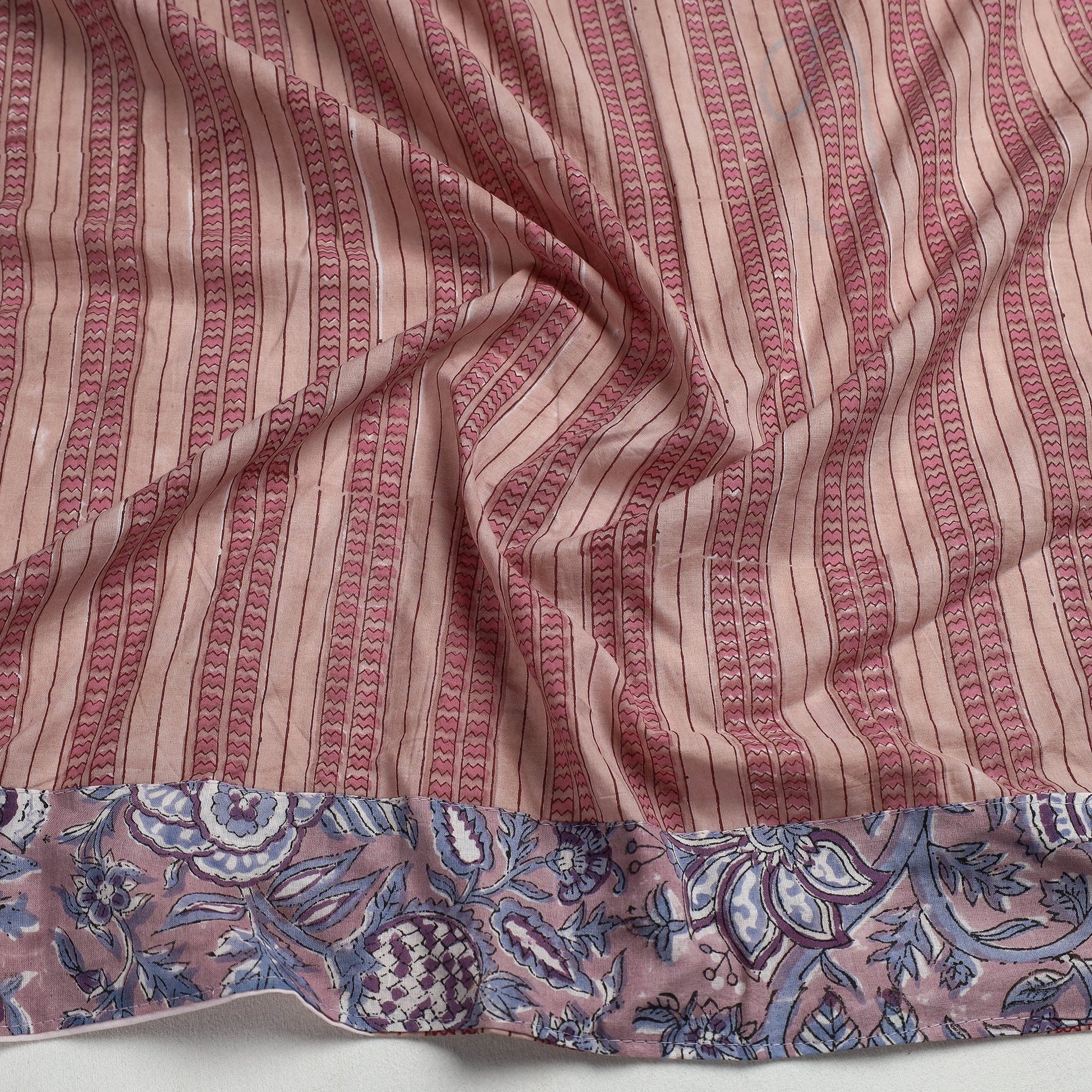 Brown - Sanganeri Block Printed Cotton Blouse Piece