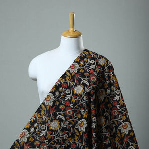 Black - Cotton Kalamkari Print Fabric 24