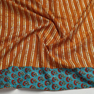 Brown - Sanganeri Block Printed Cotton Blouse Piece