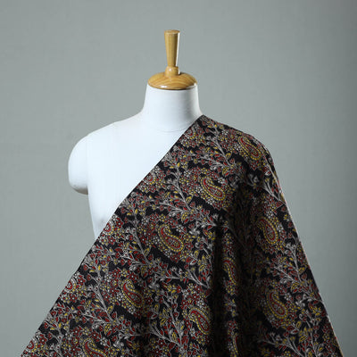 Black - Cotton Kalamkari Print Fabric 13