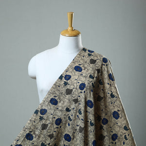 Beige - Cotton Kalamkari Print Fabric 05