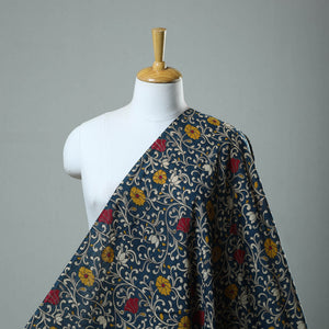 Blue - Cotton Kalamkari Print Fabric 02