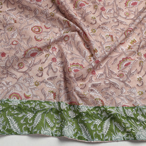 Brown - Sanganeri Block Printed Cotton Blouse Piece
