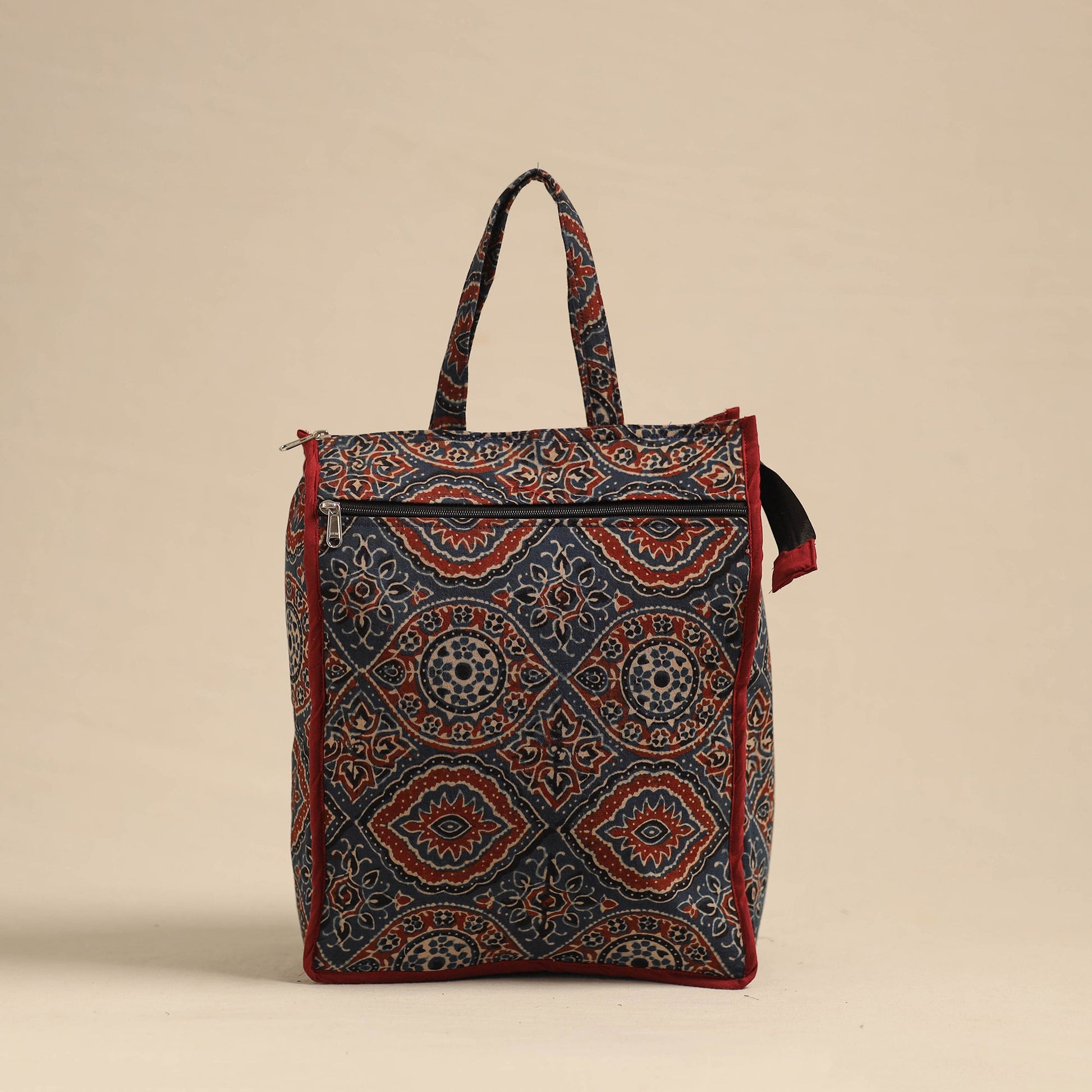 Blue - Eco-Friendly Handmade Cotton Handbag for Women 17