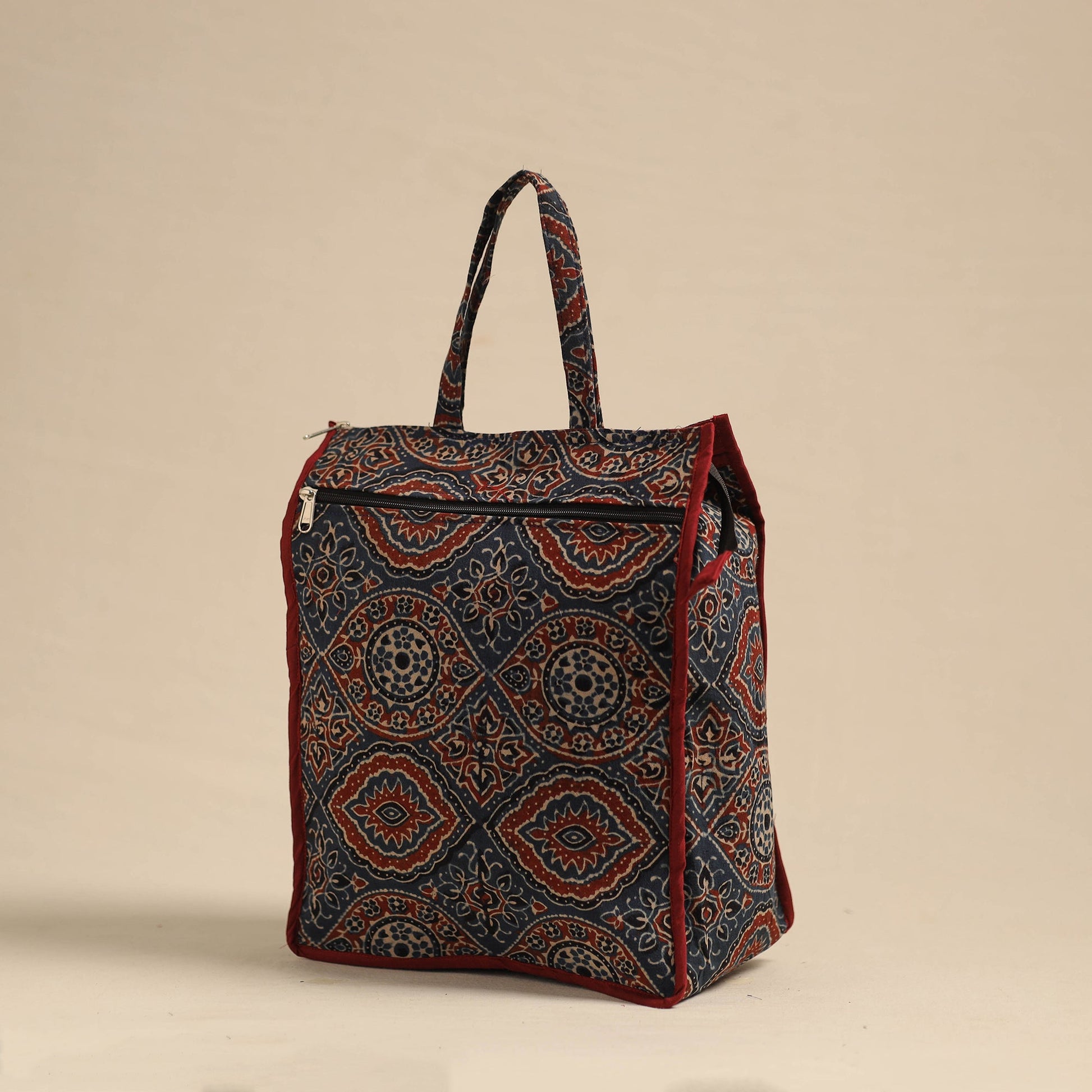 Blue - Eco-Friendly Handmade Cotton Handbag for Women 17