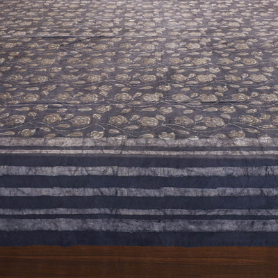 Brown - Block Art Print Cotton Double Bindaas Bed Sheet (110 x 93 in)