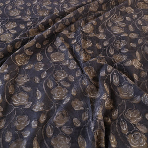 Brown - Block Art Print Cotton Double Bindaas Bed Sheet (110 x 93 in)