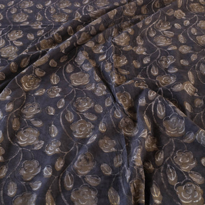 Brown - Block Art Print Cotton Double Bindaas Bed Sheet (110 x 93 in)