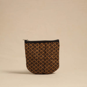 Brown - Handmade Quilted Cotton Utility Pouch 05