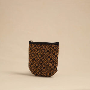 Brown - Handmade Quilted Cotton Utility Pouch 05