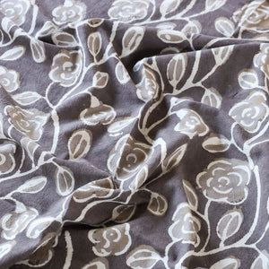 Brown - Block Art Print Cotton Single Bindaas Bed Sheet (93 x 60 in)