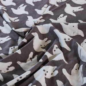 Brown - Block Art Print Cotton Single Bindaas Bed Sheet (93 x 60 in)