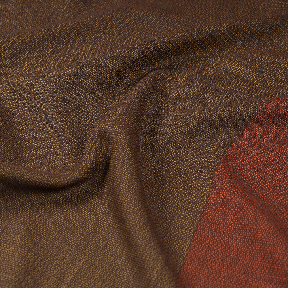Brown - Kumaun Handwoven Merino Woollen Fabric