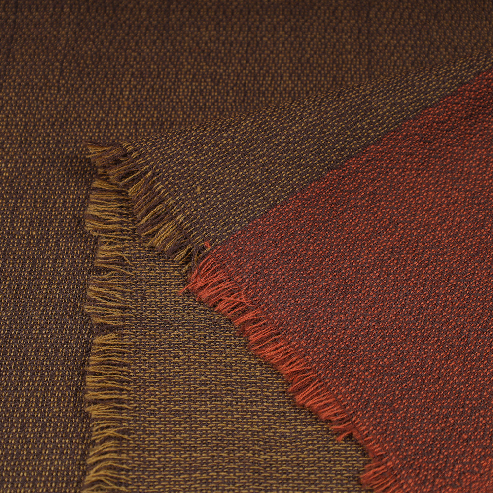 Brown - Kumaun Handwoven Merino Woollen Fabric