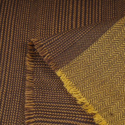 Brown - Kumaun Handwoven Merino Woollen Fabric