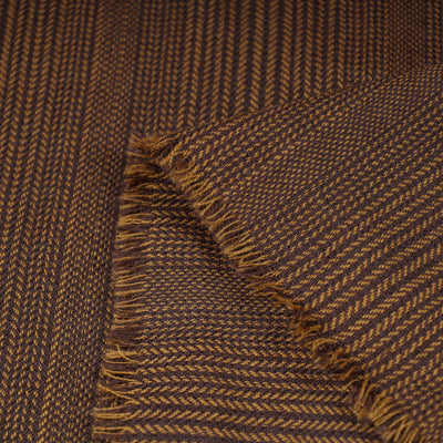 Brown - Kumaun Handwoven Merino Woollen Fabric