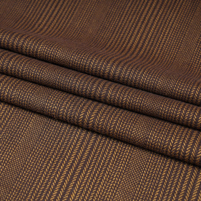 Brown - Kumaun Handwoven Merino Woollen Fabric