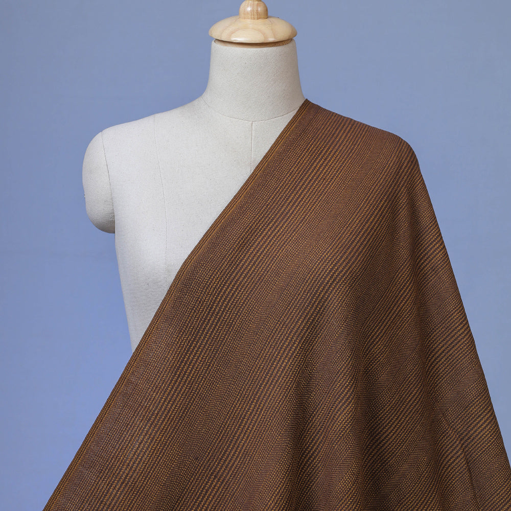 Brown - Kumaun Handwoven Merino Woollen Fabric