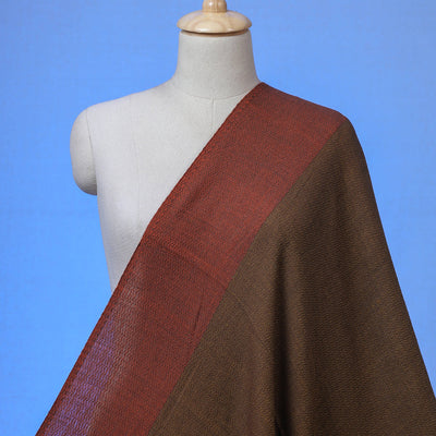 Brown - Kumaun Handwoven Merino Woollen Fabric