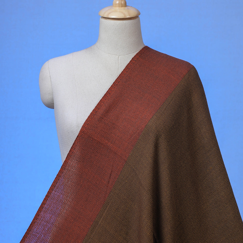 Brown - Kumaun Handwoven Merino Woollen Fabric