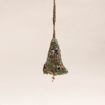 Bell - Upcycled Thread & Beadwork X-Mas Decor Hanging 02