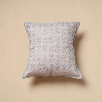Cut Work Cotton Applique Cushion Cover (16 x 16 in) 03
