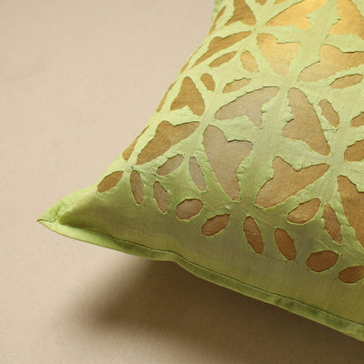 Cut Work Cotton Applique Cushion Cover (16 x 16 in) 06