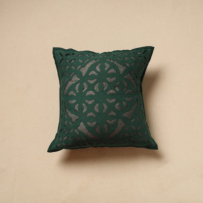 Cut Work Cotton Applique Cushion Cover (16 x 16 in) 15