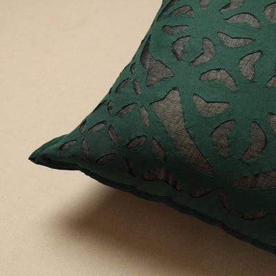 Cut Work Cotton Applique Cushion Cover (16 x 16 in) 15