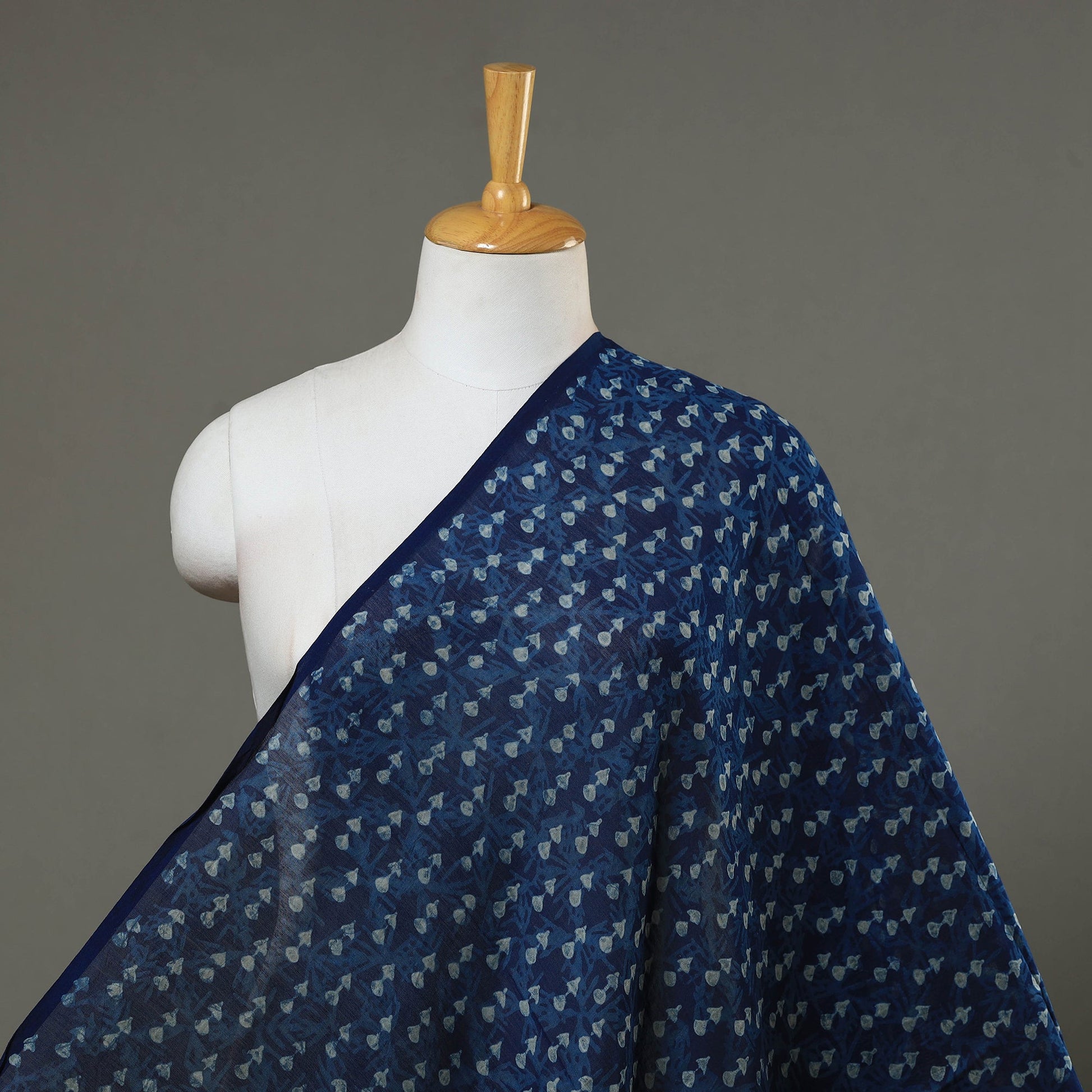 Natural Dyed Chanderi Silk Akola Print Fabric 03